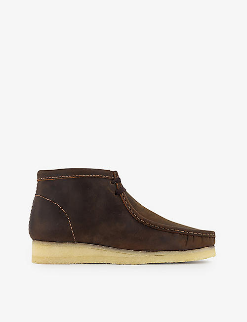 CLARKS ORIGINALS: Wallabee Boot beeswax-leather boots
