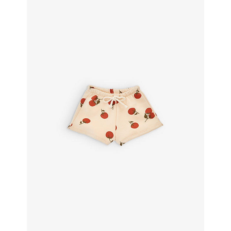 Organic Zoo Babies'  Tomato Graphic-print Organic-cotton Shorts 0 Months-4 Years In Neutral