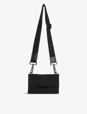 Shop Allsaints Women's Black Ezra Nylon Cross-body Bag