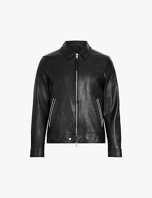 ALLSAINTS: Regis regular-fit leather jacket