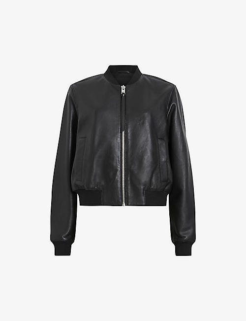ALLSAINTS: Orten zipped leather bomber jacket