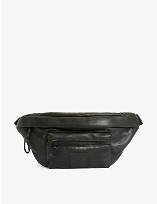 ALLSAINTS: Ronin brand-embossed leather belt bag