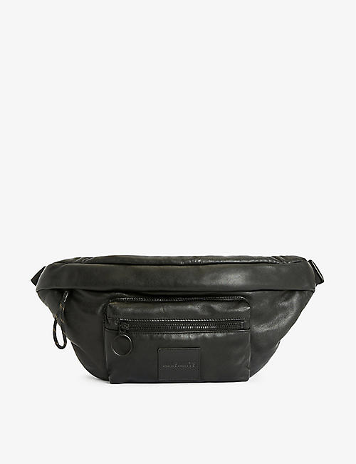 ALLSAINTS: Ronin brand-embossed leather belt bag