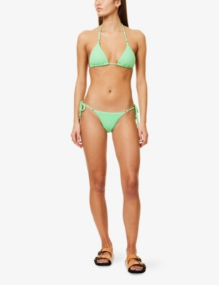 SEAFOLLY: Sea Dive textured mid-rise bikini bottoms