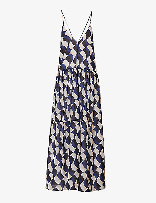 SEAFOLLY: Modern Take abstract-print cotton maxi dress