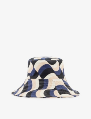 SEAFOLLY Modern Take abstractprint cotton bucket hat