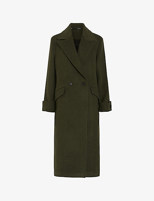 ALLSAINTS: Mabel peak-lapel woven coat