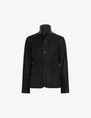 Allsaints survey regular discount fit leather blazer