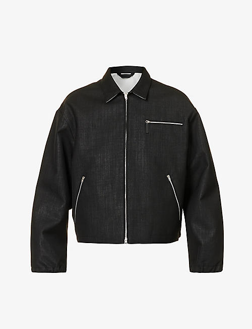 ACNE STUDIOS: Zip-embellished cotton-blend jacket