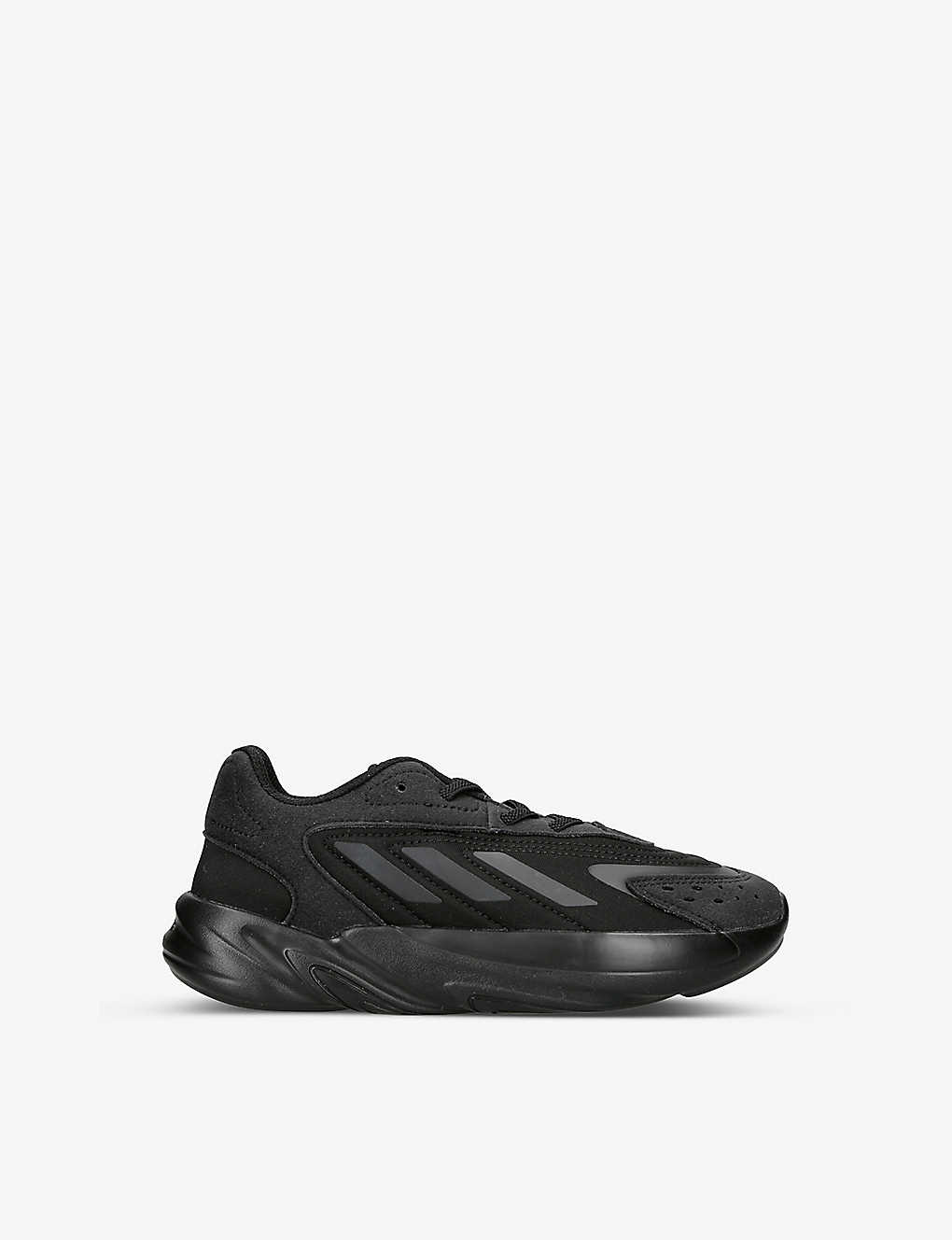 Adidas Originals Adidas Boys Black Kids Ozelia Contrast-pattern Woven Low-top Trainers 8-10 Years