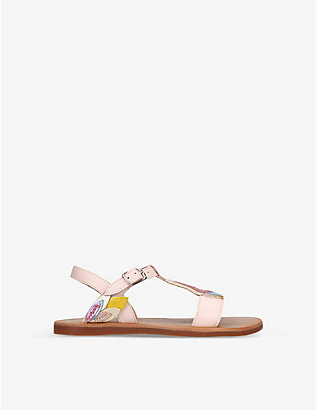 POM D'API: Plagette Papillon butterfly leather sandals 6-7 years