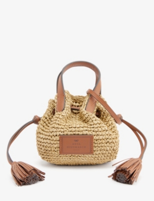 Anya Hindmarch Drawstring Small Raffia Tote