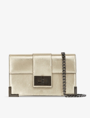 THE KOOPLES: Emily small metallic leather shoulder bag