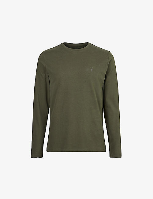 ALLSAINTS: Brace long-sleeved organic cotton-jersey top
