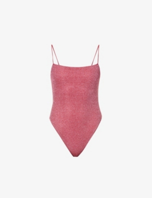 Oseree Sunset Lumiere Maillot Shade One-piece Swimwear In Raspberry