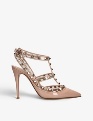 VALENTINO GARAVANI: Rockstud 100 patent-leather and PVC courts