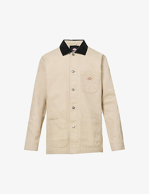 DICKIES: Duck corduroy-collar brand-patch cotton-canvas jacket