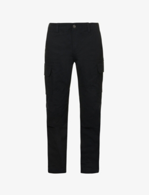 Dickies Millerville Brand-patch Straight-leg Regular-fit Cotton Cargo Trousers In Black