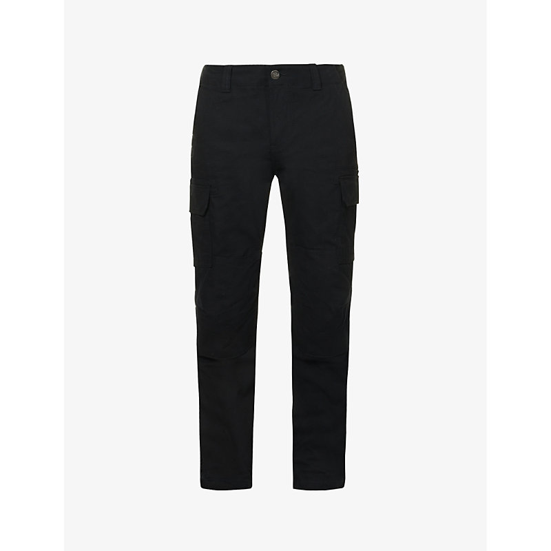 Dickies Millerville Brand-patch Straight-leg Regular-fit Cotton Cargo Trousers In Black