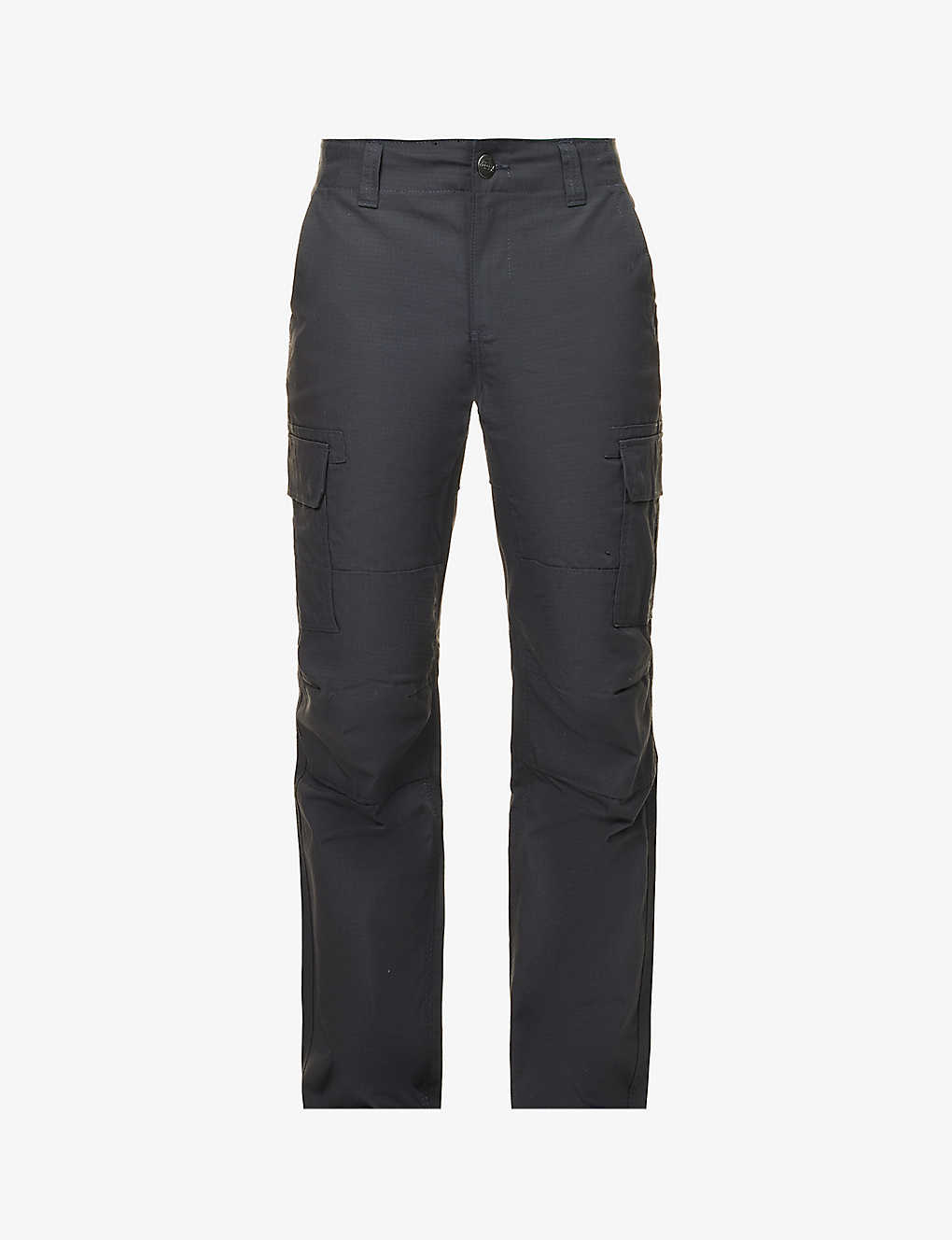 Dickies Mens Charcoal Grey Millerville Brand-patch Straight-leg Regular-fit Cotton Cargo Trousers