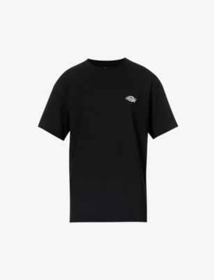 Dickies Mens Black Summerdale Brand-embroidered Cotton-jersey T-shirt In Black