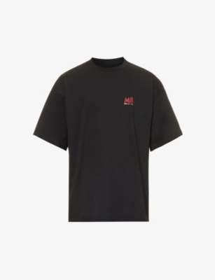 Martine Rose Logo Printed Oversized T-shirt In Black 70s Multi