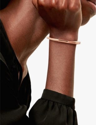 Tiffany & Co Mens Rose Gold Lock 18ct Rose-gold Bangle Bracelet In Rose Gold