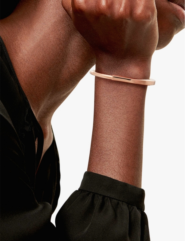 Tiffany Lock 18ct rose-gold bangle bracelet