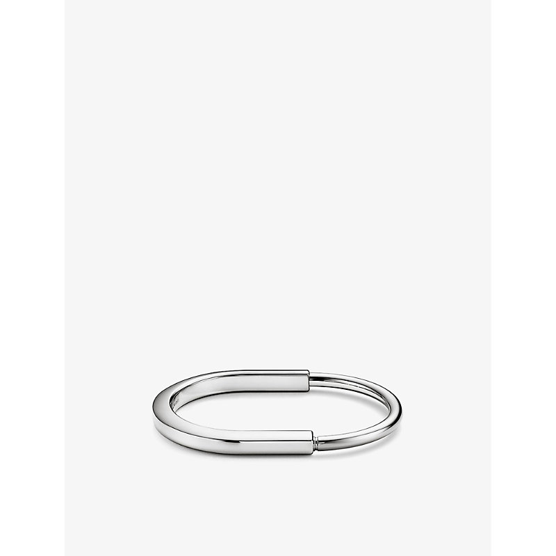 Tiffany & Co Women's White Gold Lock 18ct White-gold Bangle Bracelet