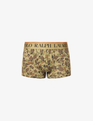POLO RALPH LAUREN POLO RALPH LAUREN MENS CLASSIC FROG CAMO CAMOUFLAGE-PRINT MID-RISE STRETCH-COTTON TRUNKS