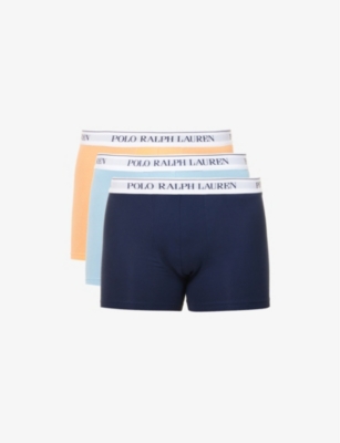 POLO RALPH LAUREN - Pack of three logo-embroidered stretch-cotton