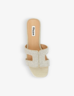 Loupe cut out-strap embellished sandals, Dune London