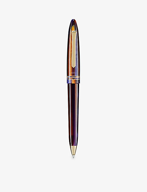 TIBALDI: Bononia Seilan resin and 18ct yellow-gold ballpoint pen