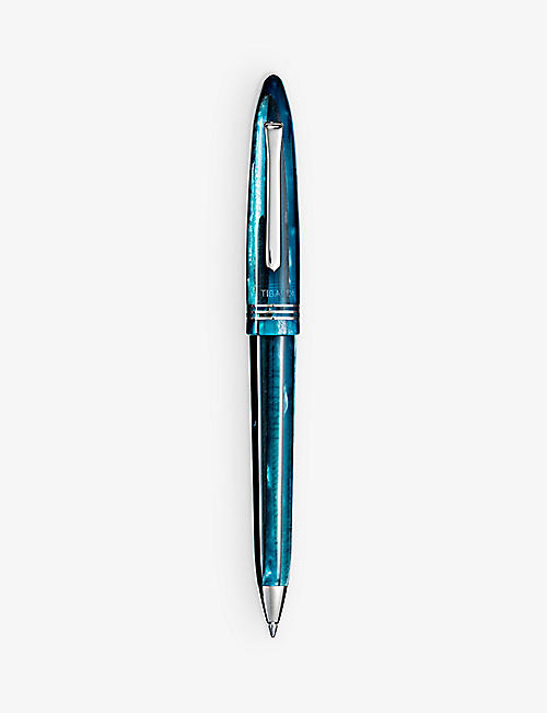TIBALDI: Bononia Bora Bora resin and palladium ballpoint pen