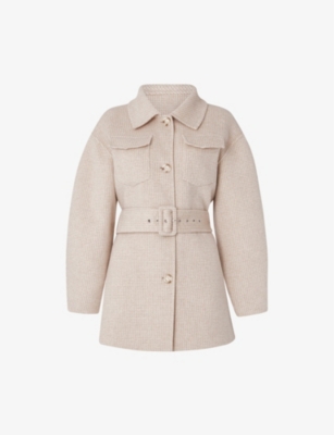 MALINA Joanna checked wool blend jacket Selfridges