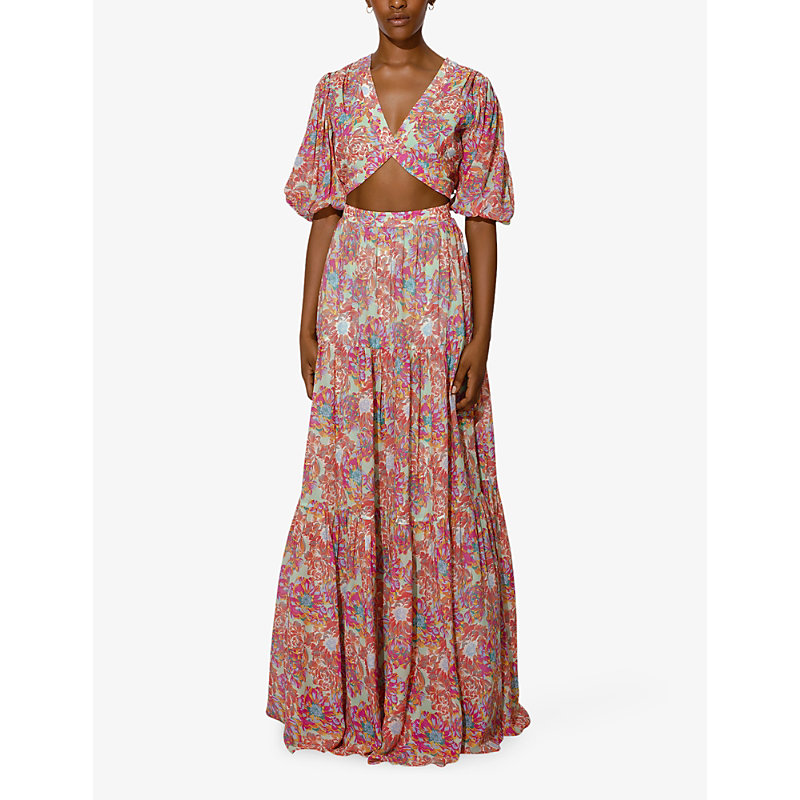 Shop By Malina Malina Women's Peony Sienna Cut-out Woven Maxi Dress In Multi-coloured