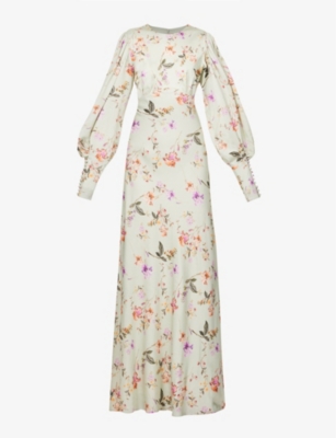 Stige rysten Playful By Malina Womens Floral Pistachio Alize Floral-print Satin Maxi Dress |  ModeSens