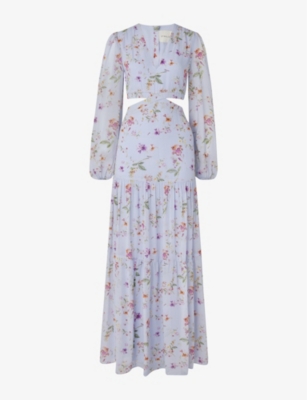 MALINA: Hollie floral-print woven maxi dress