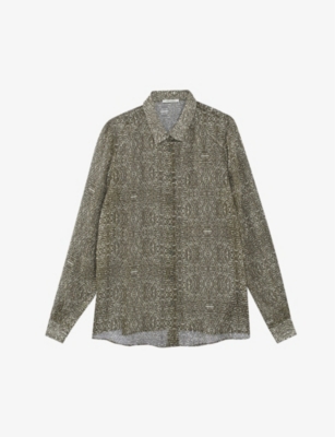 IKKS: Abstract-print woven shirt