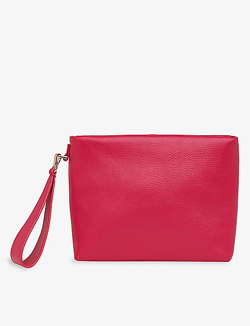 WHISTLES: Avah wrist-strap leather clutch bag