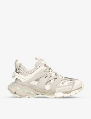 Shop Balenciaga Women's Beige Track Recycled-sole Mesh And Nylon Trainers