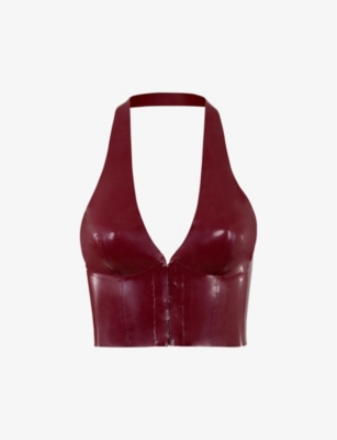 HOUSE OF CB Ariadne Latex Halter Top