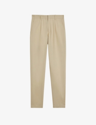 Ted Baker Mens Stone Vedra Tailored-fit Tapered-leg Stretch-cotton Trousers