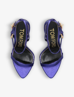 TOM FORD Padlock leather heeled sandals