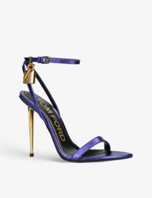 TOM FORD Padlock leather heeled sandals