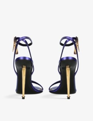 TOM FORD Padlock leather heeled sandals