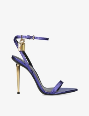 TOM FORD Padlock leather heeled sandals