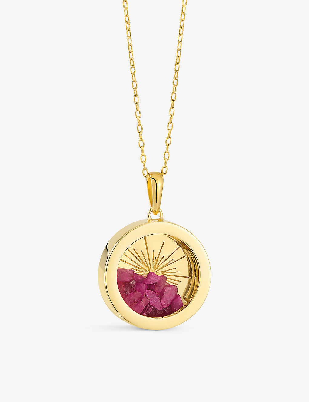 Rachel Jackson Womens Yellow Gold Sunburst Amulet July 22ct Yellow Gold-plated Sterling-silver And R