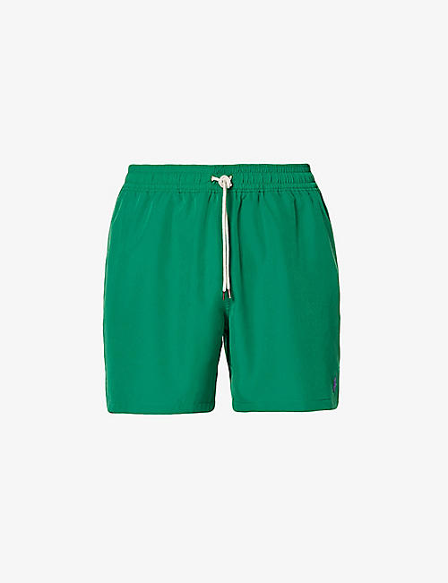 POLO RALPH LAUREN: Logo-embroidered recycled polyester-blend swim shorts
