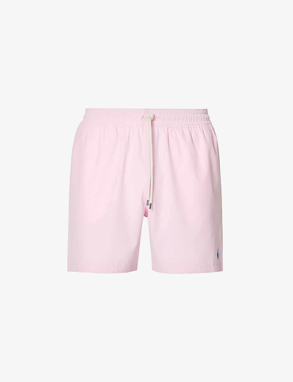 Shop Polo Ralph Lauren Men's Carmel Pink Traveller Logo-embroidered Recycled Polyester-blend Swim Shorts